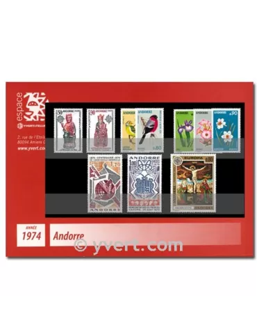 n° 234/242 - Timbre Andorre Année complète (1974)