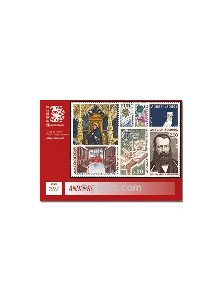 n° 260/266 - Timbre Andorre Année complète (1977)