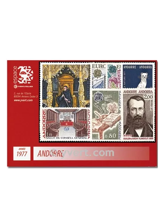 n° 260/266 - Timbre Andorre Année complète (1977)