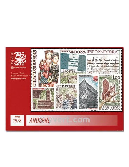 n° 267/273 - Timbre Andorre Année complète (1978)