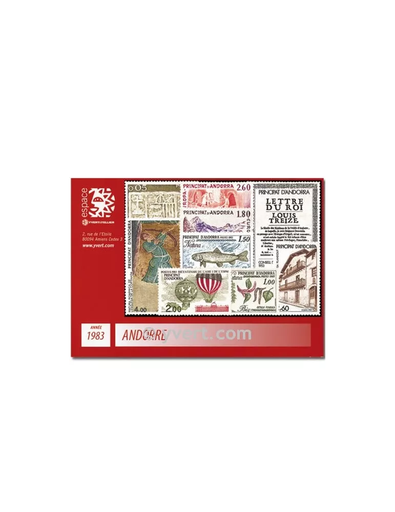 n° 310/326 - Timbre Andorre Année complète (1983)
