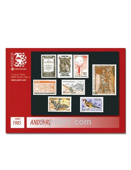 n° 337/344 - Timbre Andorre Année complète (1985)