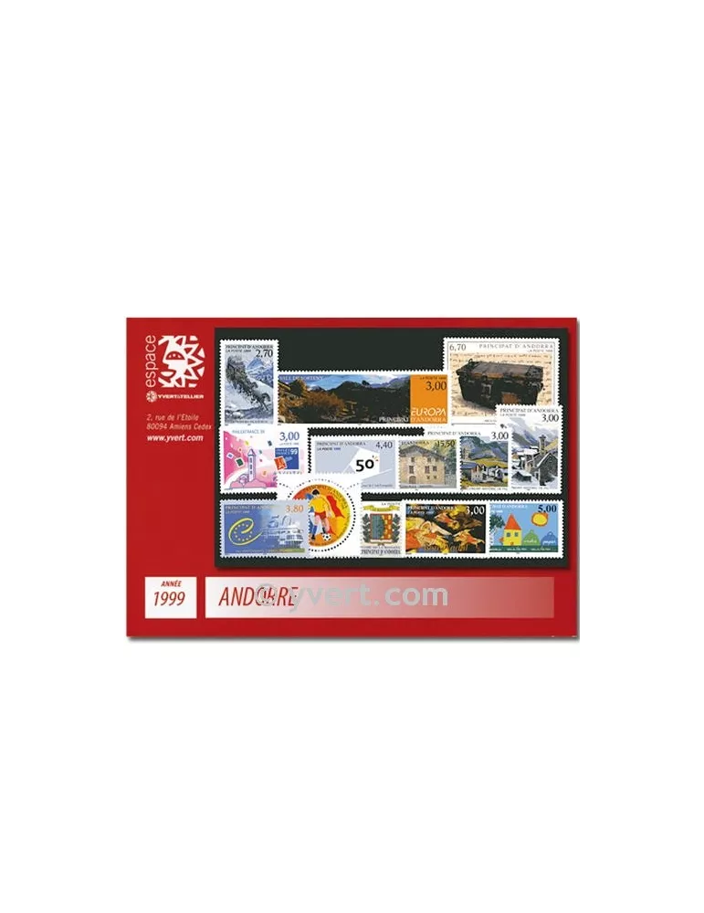 n° 512/524 - Timbre Andorre Année complète (1999)