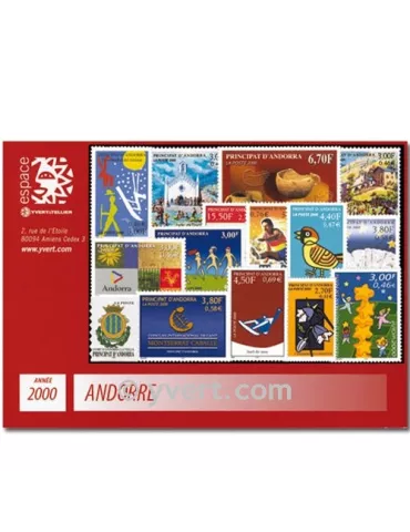 n° 525/539 - Timbre Andorre Année complète (2000)
