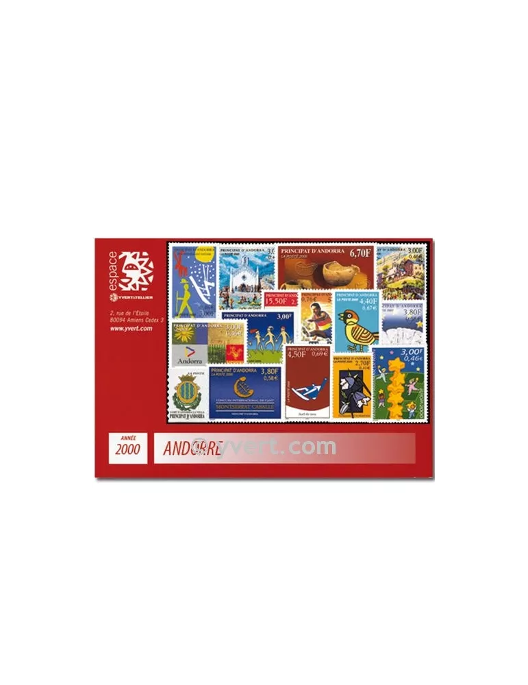 n° 525/539 - Timbre Andorre Année complète (2000)