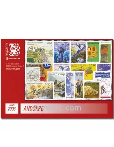 n° 575/590 - Timbre Andorre Année complète (2003)