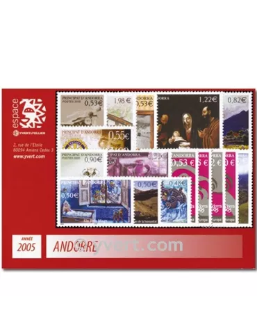 n° 604/619 - Timbre Andorre Année complète (2005)