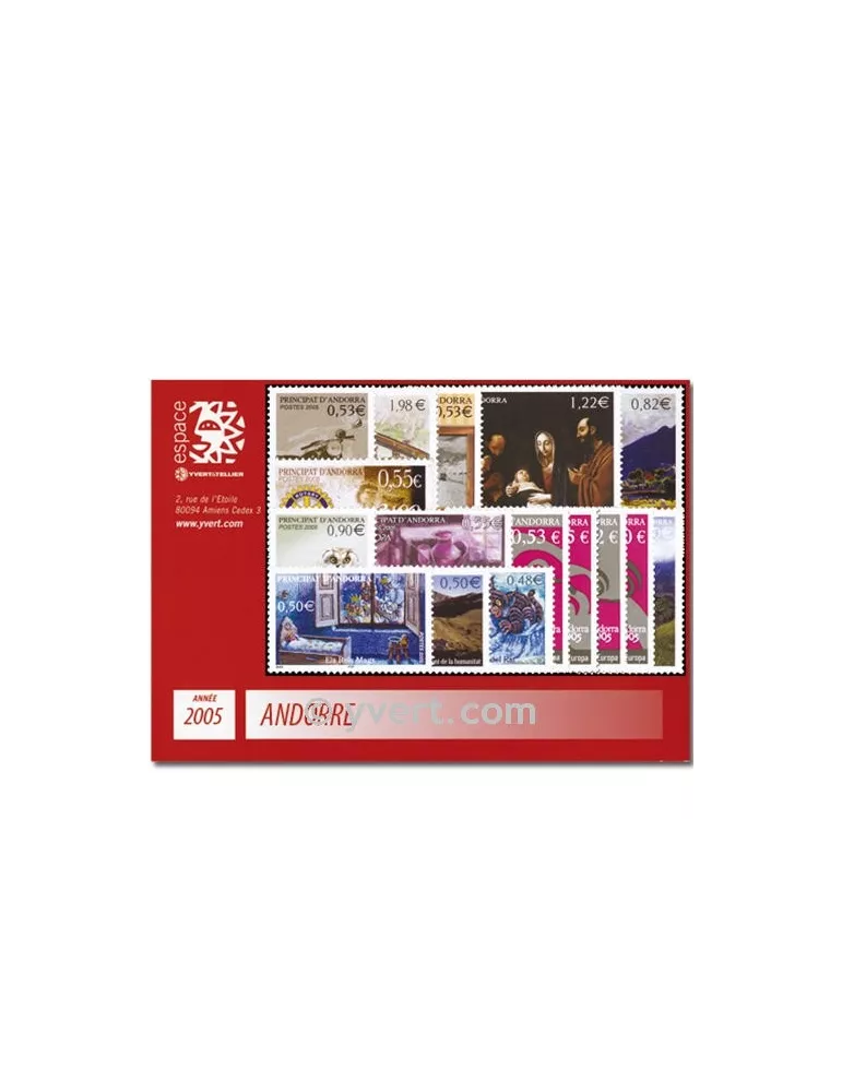 n° 604/619 - Timbre Andorre Année complète (2005)