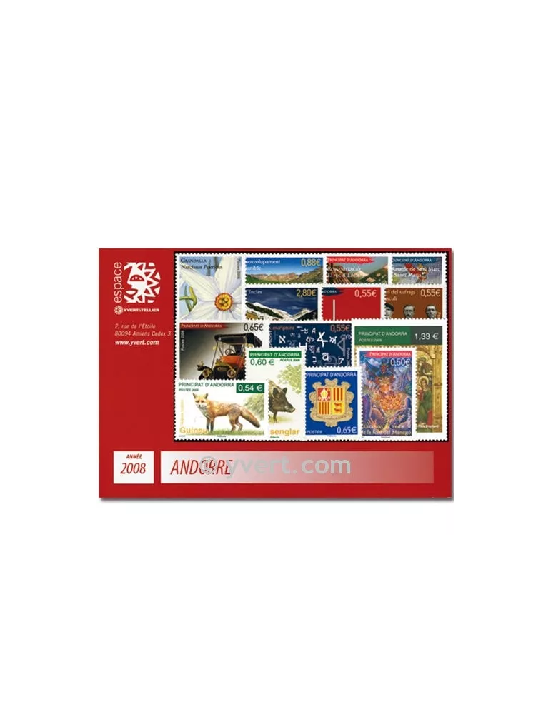 n° 649/665 - Timbre Andorre Année complète (2008)