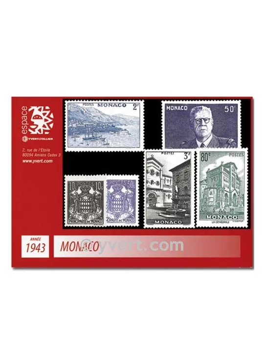 n° 249/264 - Timbre Monaco Année complète (1943)
