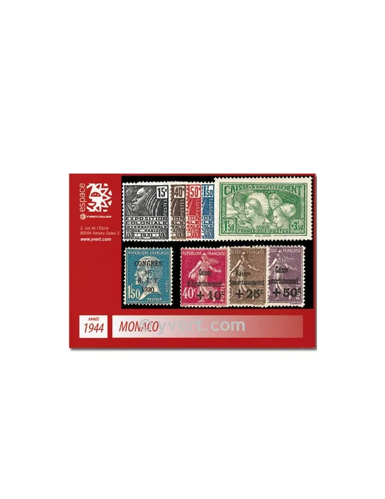 n° 265/273 - Timbre Monaco Année complète (1944)