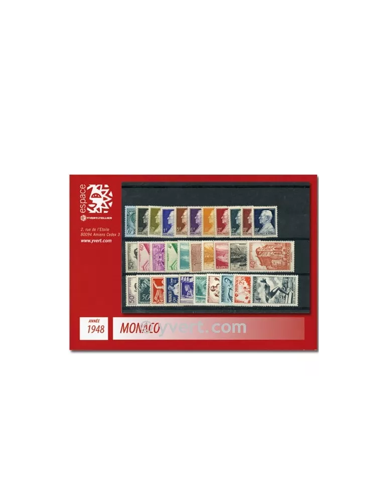 n° 301/323 - Timbre Monaco Année complète (1948)