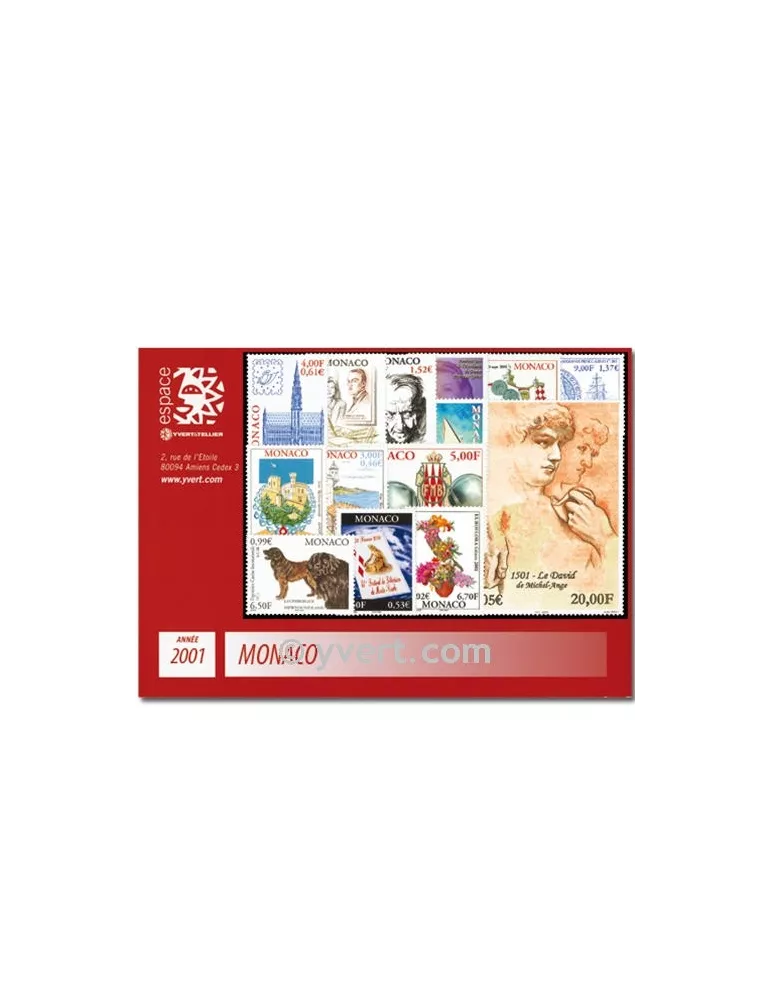 n° 2295/2318 - Timbre Monaco Année complète (2001)