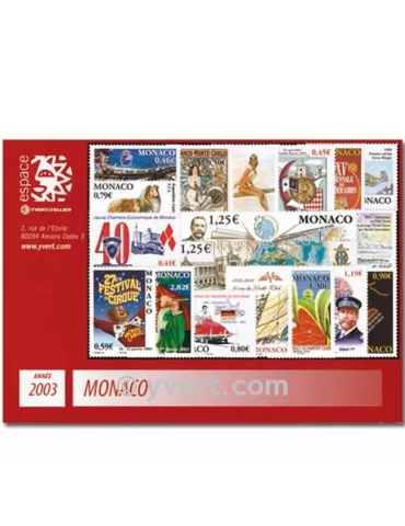 n° 2382/2417 - Timbre Monaco Année complète (2003)