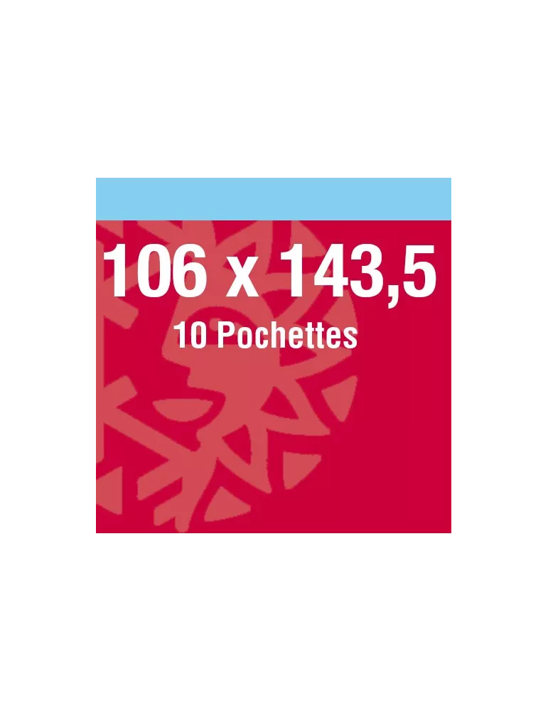 Pochettes double soudure - Lxh:106x143.5 mm (Fond noir)