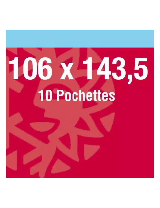 Pochettes double soudure - Lxh:106x143.5 mm (Fond noir)