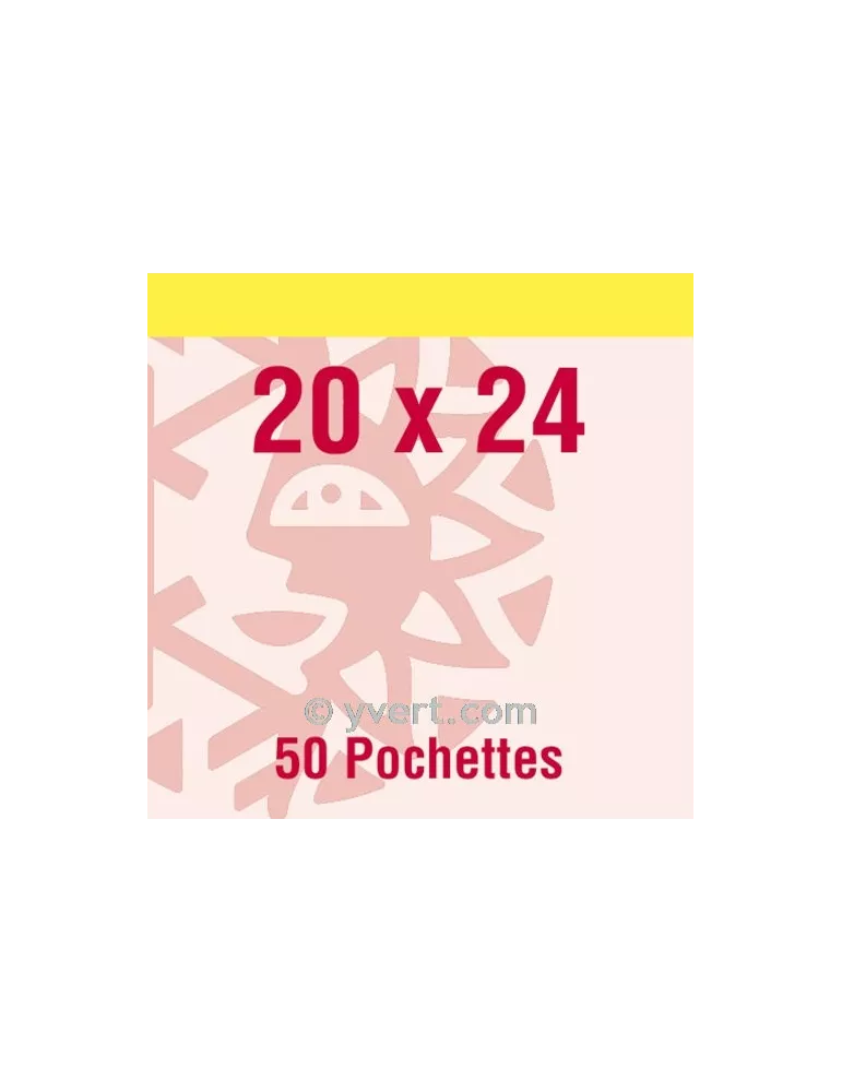 Pochettes simple soudure - Lxh:20x24mm (Fond noir)