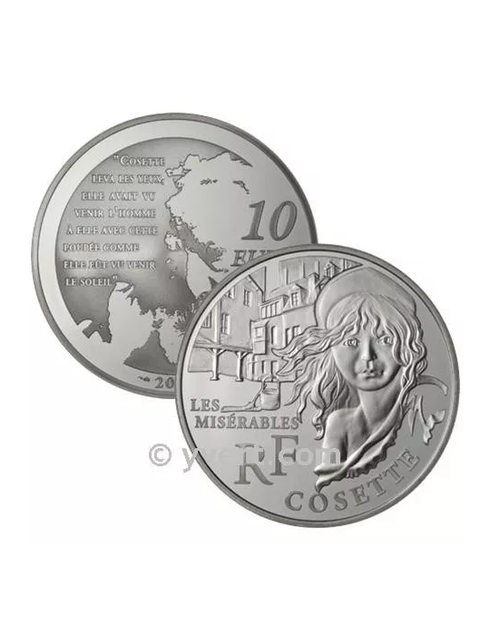 10 EUROS ARGENT - FRANCE - COSETTE