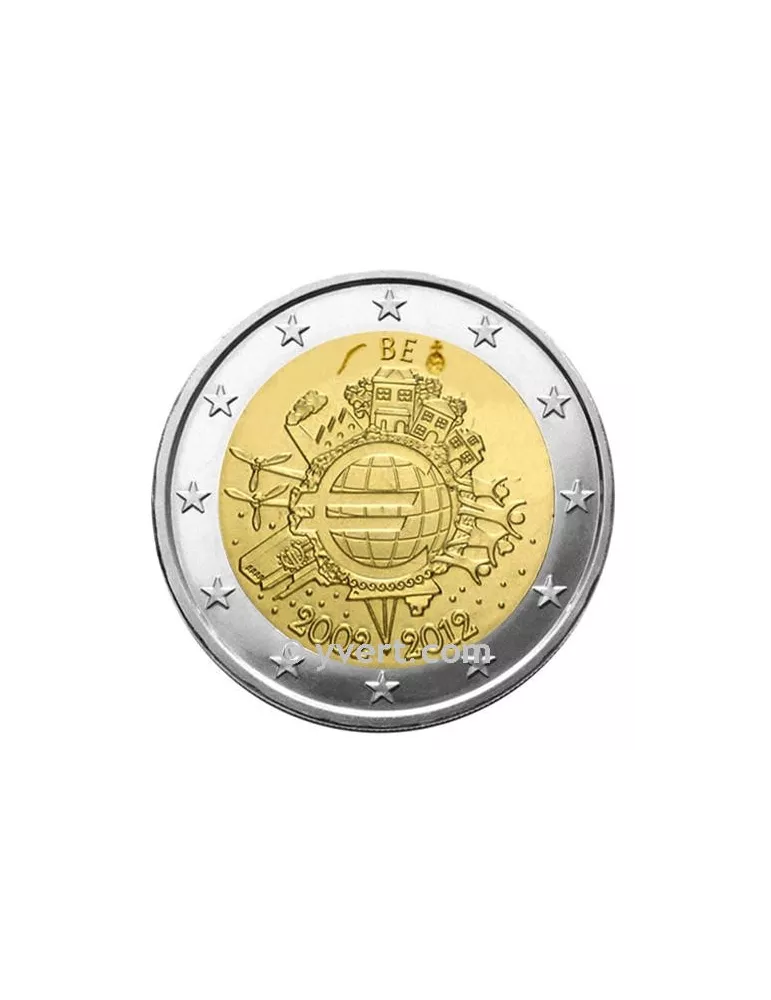 2 EURO COMMEMORATIVE 2012 : BELGIQUE (10 ANS DE L´EURO)