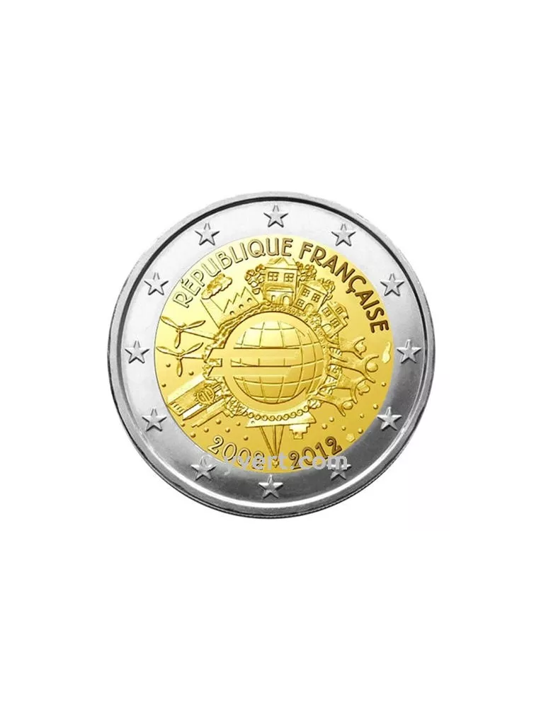 2 EURO COMMEMORATIVE 2012 : FRANCE (10e anniversaire de la mise en circulation des euros)