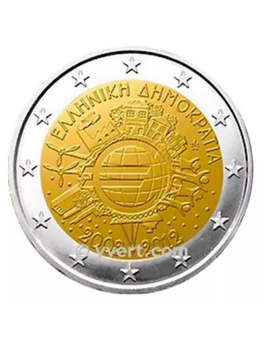 2 EURO COMMEMORATIVE 2012 : GRECE (10e anniversaire de la mise en circulation des euros)