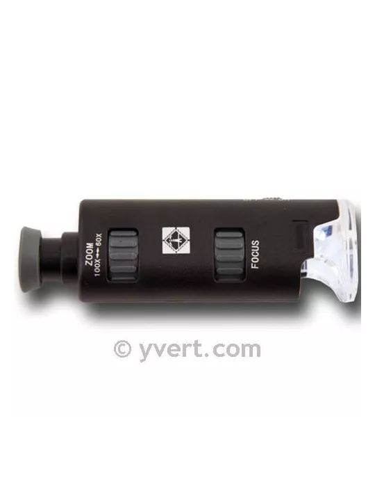 Microscope avec zoom et LED, 60 ET 100 x LEUCHTTURM