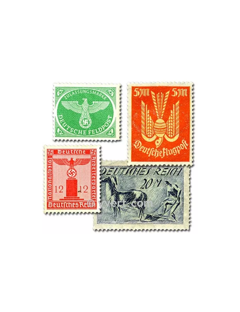 ALLEMAGNE AVANT 1945 : pochette de 300 timbres (Oblitérés)