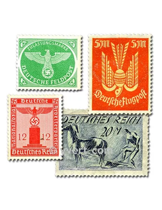 ALLEMAGNE AVANT 1945 : pochette de 300 timbres (Oblitérés)