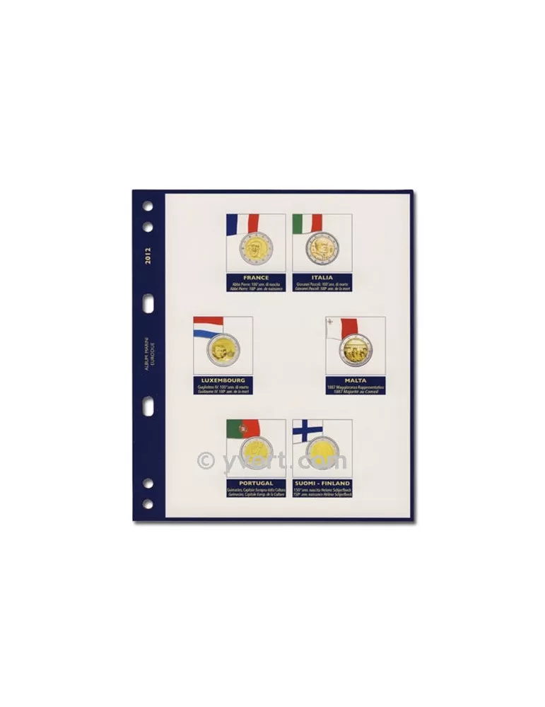 Recharges 2 EUROS commémoratifs 2012 - MARINI® (Hors 10 ans de l´Euro)