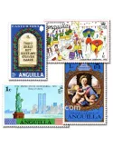 ANGUILLA : pochette de 50 timbres (Oblitérés)