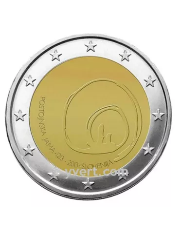 2 EURO COMMEMORATIVE 2013 : SLOVÉNIE (800e anniversaire de la découverte de la Grotte de Postojna)