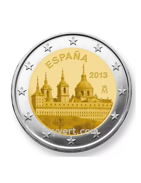 2 EURO COMMEMORATIVE 2013 : ESPAGNE (commémoration du site royal de Saint-Laurent-de-l'Escurial)