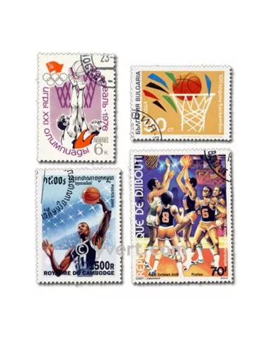 BASKET : pochette de 25 timbres (Oblitérés)