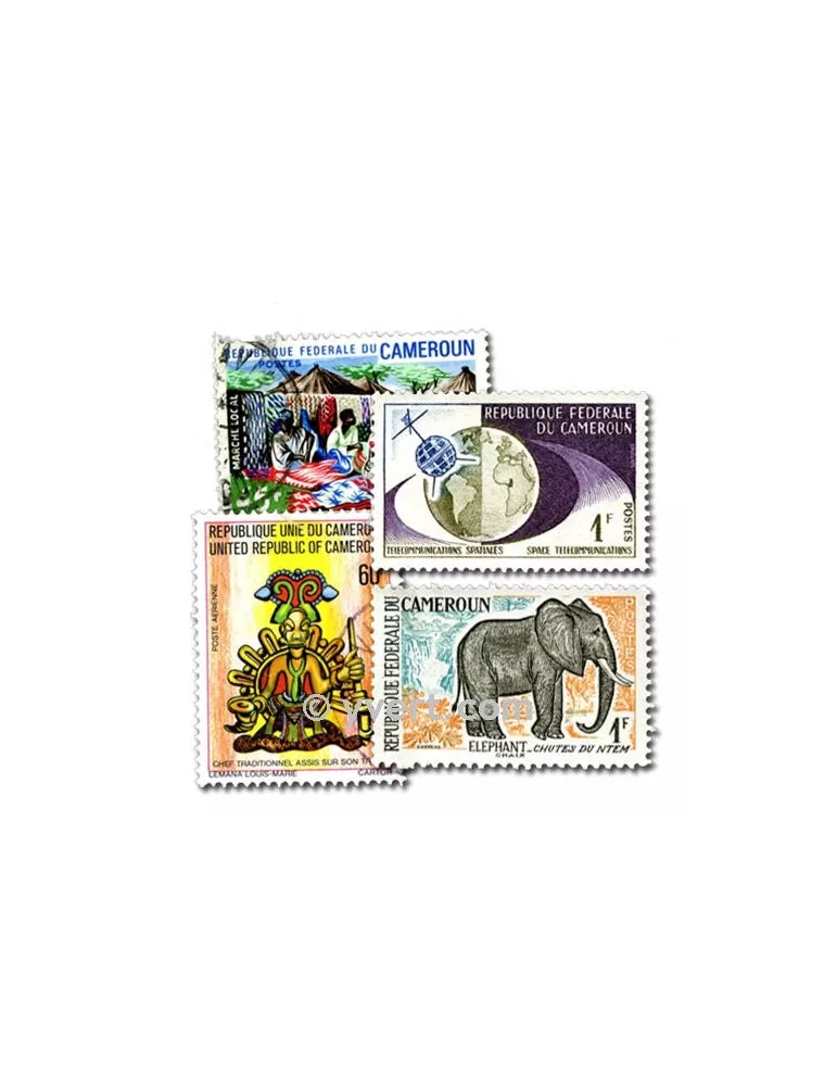 CAMEROUN : pochette de 200 timbres (Oblitérés)