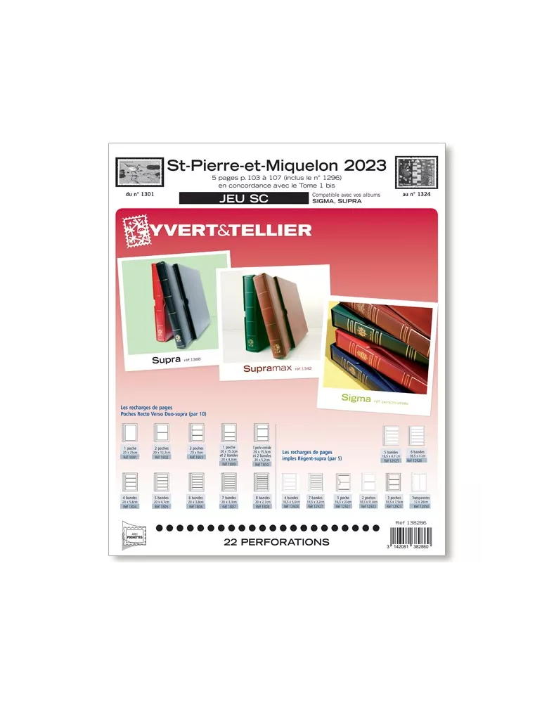 SAINT PIERRE ET MIQUELON SC : 2023 (JEUX AVEC POCHETTES)