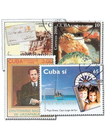 CUBA : pochette de 1500 timbres (Oblitérés)