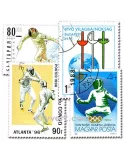ESCRIME : pochette de 25 timbres (Oblitérés)