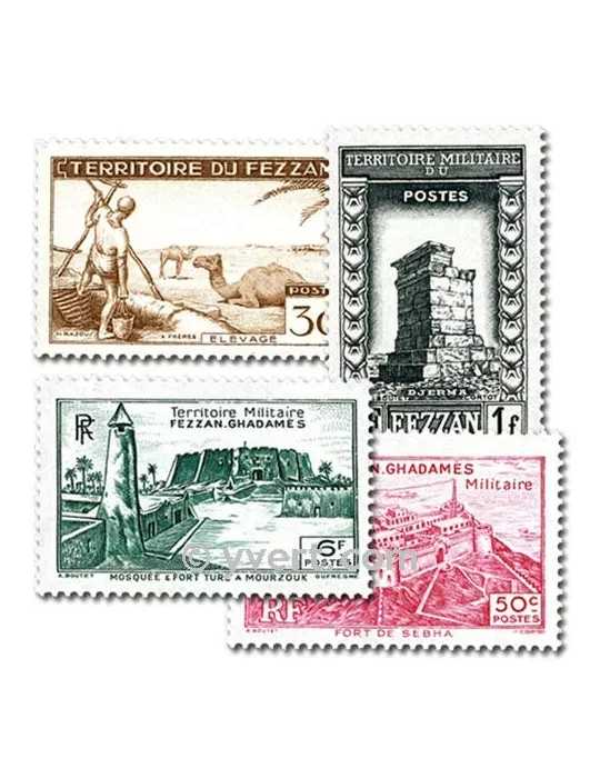 FEZZAN : pochette de 10 timbres (Oblitérés)