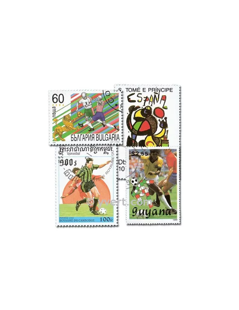 FOOTBALL : pochette de 500 timbres (Oblitérés)
