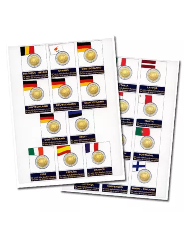 Recharges 2 EUROS commémoratifs 2015 - MARINI® (DRAPEAU EUROPÉEN)
