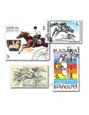 HIPPISME : pochette de 100 timbres (Oblitérés)