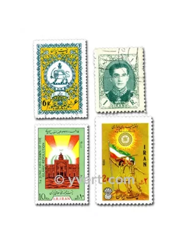 IRAN : pochette de 300 timbres (Oblitérés)