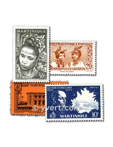 MARTINIQUE : pochette de 50 timbres (Oblitérés)
