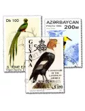 OISEAUX : pochette de 200 timbres (Oblitérés)