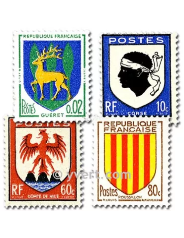 RF BLASONS : pochette de 50 timbres (Oblitérés)