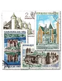 FRANCE CHATEAUX : pochette de 25 timbres (Oblitérés)
