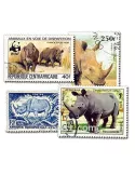 RHINOCEROS : Pochette de 25 timbres (Oblitérés)