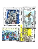 SLOVAQUIE : pochette de 100 timbres (Oblitérés)