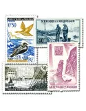ST PIERRE ET MIQUELON : pochette de 25 timbres (Oblitérés)