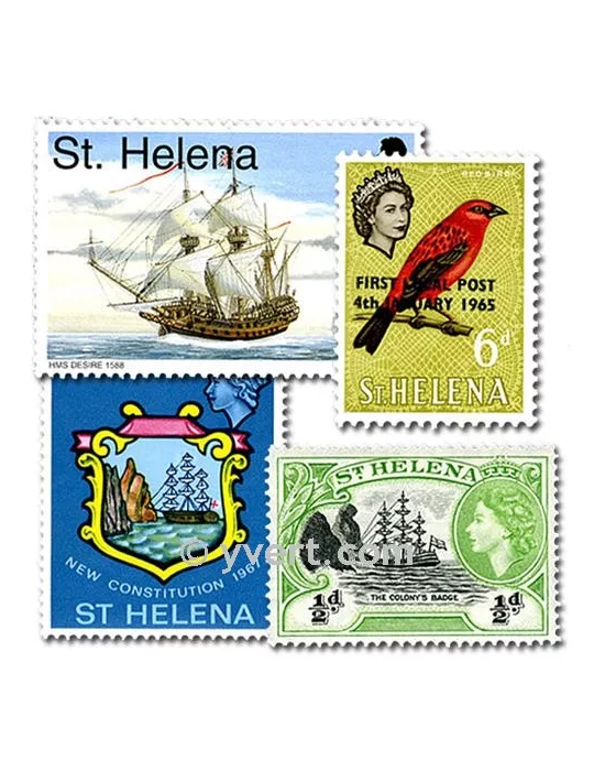STE HELENE : pochette de 25 timbres (Oblitérés)